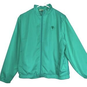 Allyson Whitmore Womens Jacket Size XLP Golf Jacket Green Pockets Zip Lined Ligh